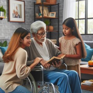 Préparer les enfants à voir un grand-parent en perte d’autonomie