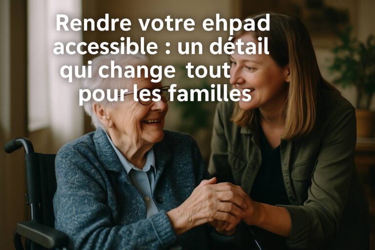 Rendre votre ehpad accessible : un détail qui change tout pour les familles