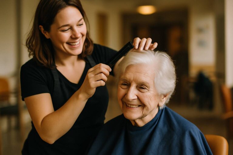 Coiffeuse en ehpad : préserver la dignité et le plaisir d’être soi