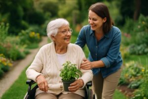 Visite au marché, promenade ou jardin thérapeutique : quelles sorties proposer ?